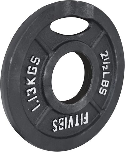 Signature Fitness Cast Iron Plate Weight Plate for Strength Training and Weightlifting, Standard or Olympic, Multiple Sizes in Kuwait