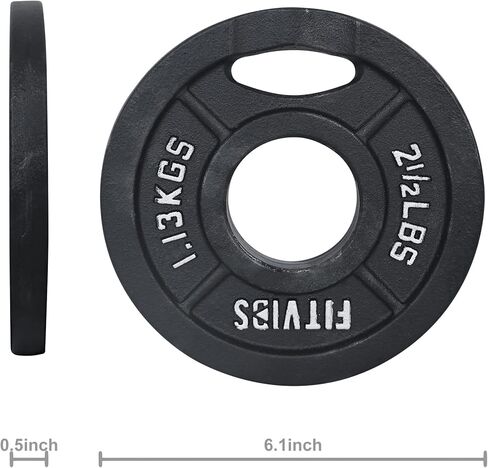 Signature Fitness Cast Iron Plate Weight Plate for Strength Training and Weightlifting, Standard or Olympic, Multiple Sizes in Kuwait