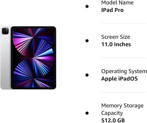 2021 Apple 11-inch iPad Pro (Wi-Fi, 256GB) - Space Gray (Renewed) in Saudi Arabia
