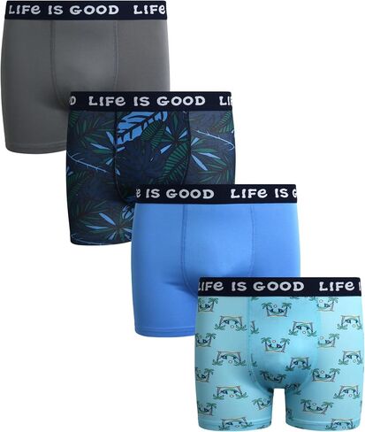Life is Good Boys' Underwear - 4 Pack Super Soft Boxer Briefs (6-18) in Saudi Arabia