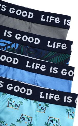 Life is Good Boys' Underwear - 4 Pack Super Soft Boxer Briefs (6-18) in Saudi Arabia