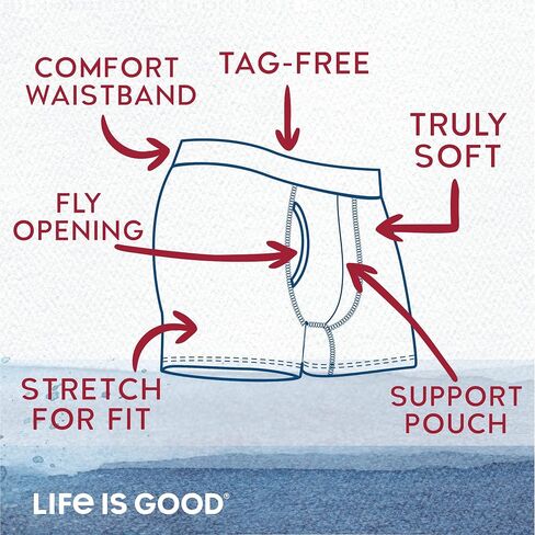 Life is Good Boys' Underwear - 4 Pack Super Soft Boxer Briefs (6-18) in Saudi Arabia