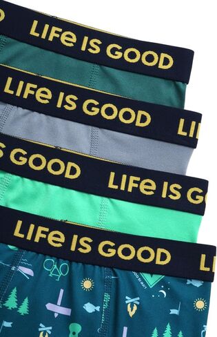 Life is Good Boys' Underwear - 4 Pack Super Soft Boxer Briefs (6-18) in Saudi Arabia