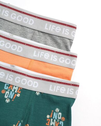 Life is Good Boys' Underwear - 3 Pack Casual Stretch Boxer Briefs (6-18) in Saudi Arabia