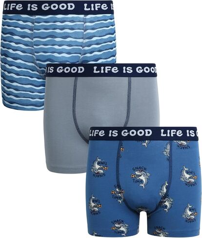 Life is Good Boys' Underwear - 3 Pack Casual Stretch Boxer Briefs (6-18) in Saudi Arabia