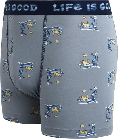 Life is Good Boys' Underwear - 3 Pack Casual Stretch Boxer Briefs (6-18) in Saudi Arabia