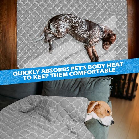 EXPAWLORER Dog Cooling Blanket - Washable Dog Cooling Throw Blanket,Soft Lightweight Dog Cooling Mat for Bed Cover, Extra Large Summer Soft Pet Pad for Large Dogs Puppy Cat in Kuwait