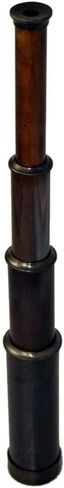 Captains' Telescope Blackened Finish Fully Extended 15" | Nautical Spyglass Antique Mounted Solid Brass 15 Inch Pirate Telescope with Wooden Box | Functional Telescope | Kid's Telescope in Saudi Arabia
