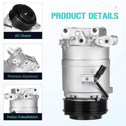 ضاغط تيار متردد مع قابض يناسب نيسان ماكسيما 3.5 لتر 2009-2014، مورانو 3.5 لتر 2009-2014، كويست 3.5 لتر 2011-2017، باثفايندر 3.5 لتر 2013-2016، 10000652 in Kuwait