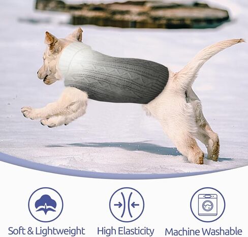 سترة كوينمور للكلاب، سترة صوفية ناعمة متماسكة للكلاب الصغيرة والمتوسطة والقطط والبنات، ملابس للكلاب بياقة مدورة دافئة للطقس البارد للكلاب الألمانية (S، وردي) in Kuwait