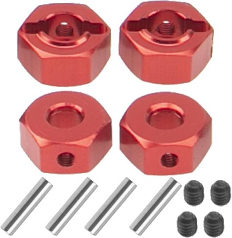 Vgoohobby Metal 12mm Wheel Hex Hub Drive Adapters with Pins Screws Compatible with 1/10 Arrma Senton Granite Typhon Vorteks 3S Big Rock RC Car (Silver) in Saudi Arabia