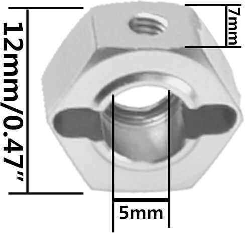 Vgoohobby Metal 12mm Wheel Hex Hub Drive Adapters with Pins Screws Compatible with 1/10 Arrma Senton Granite Typhon Vorteks 3S Big Rock RC Car (Silver) in Saudi Arabia