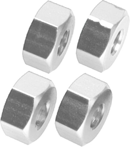 Vgoohobby Metal 12mm Wheel Hex Hub Drive Adapters with Pins Screws Compatible with 1/10 Arrma Senton Granite Typhon Vorteks 3S Big Rock RC Car (Silver) in Saudi Arabia