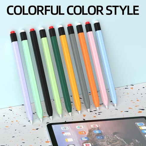 AZF Pencil Case Compatible with Apple Pencil 1st Generation Case, New Two Color Pen Cap Match, Silicone Protective Case, Comfortable Silicone Feel. (Pink) in Saudi Arabia