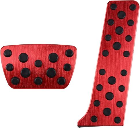 Spotrim لسيارة Toyota Camry 2018-2024 غطاء دواسة فرامل ناقل الحركة الأوتوماتيكي بدون مثقاب وسادة مضادة للانزلاق لسيارة Toyota RAV4 2020-2024، Highlander 2022 2023 2024، Sienna Venza 2021-2023 (أحمر) in Kuwait