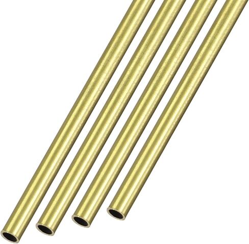METALLIXITY Brass Tube(3.5mm OD x 0.25mm Wall T x 300mm L) 4Pcs, Straight Tubing - for Home Furnishing, Machinery, DIY Handicraft in Saudi Arabia