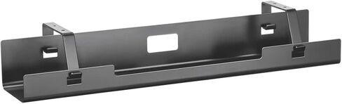 POUT Universal Wide Under Desk منظم علبة إدارة الكابلات - 23.6 × 5.3 بوصة - لإدارة الأسلاك / الكابلات - رف معلق قابل للإزالة بسهولة مع فتحات إدارة الكابلات - فولاذ أسود أنيق وقوي in Kuwait