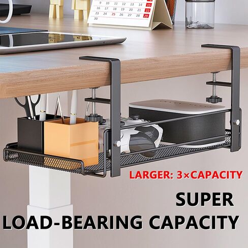 LIFEFAN Cable Management Under Desk Cord Wire Organizer Under Desk Cable Management Tray Under Desk Shelf (Medium) in Saudi Arabia