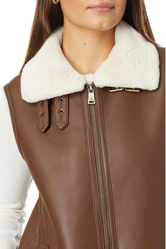 Lauren Ralph Lauren Nappa Faux Shearling Vest in Saudi Arabia