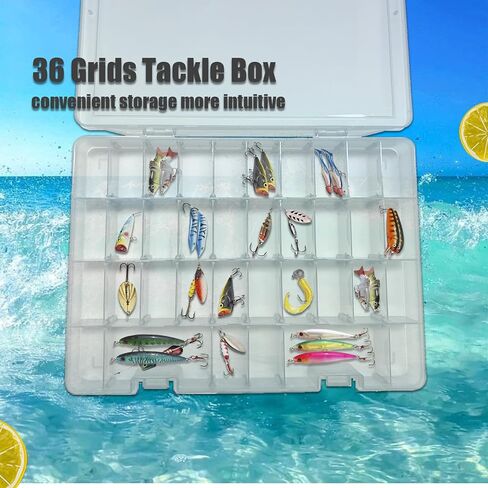 صندوق طُعم صيد السمك من coxoe-صندوق تخزين بلاستيكي مع فواصل قابلة للإزالة-صينية صندوق معالجة-2 عبوة منظم أدوات صيد الأسماك in Kuwait