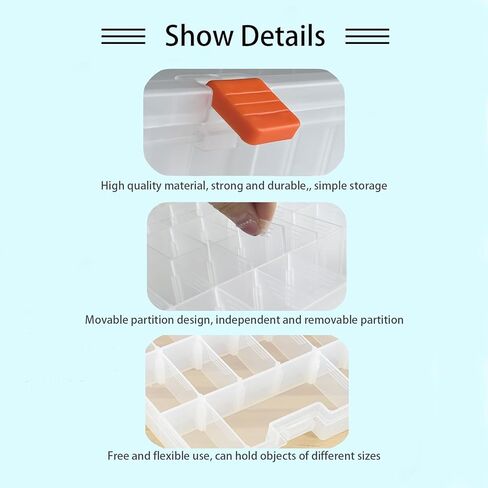 صندوق طُعم صيد السمك من coxoe-صندوق تخزين بلاستيكي مع فواصل قابلة للإزالة-صينية صندوق معالجة-2 عبوة منظم أدوات صيد الأسماك in Kuwait