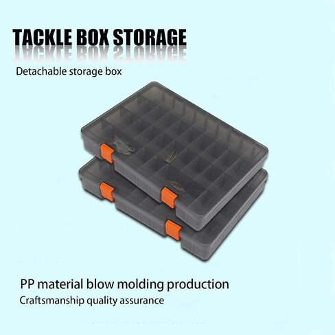 coxoe Fishing Lure Box-Plastic Storage Box with Removable Dividers-Tackle Box Tray-2 Packs Fishing Tackle Organizer in Saudi Arabia