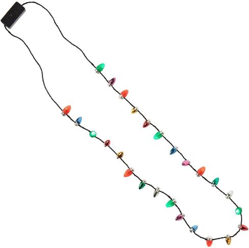 Multicolor Light Up Bulb Necklace - 30" (Pack of 1) - Perfect for Festivals, Holidays & Events in Saudi Arabia