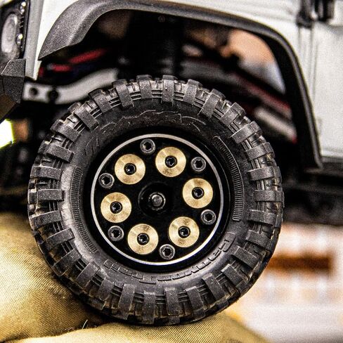 RCAWD Cyberwheelz 1.3 Beadlock SCX24 Rim for Axial 1/24 SCX24 FMS FCX24 1/18 TRX4M Series Upgrades Parts Black in Saudi Arabia