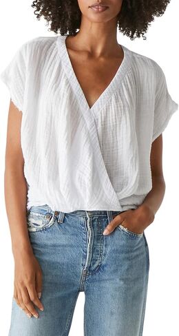 Michael Stars Women's Evie Faux Wrap Top in Saudi Arabia