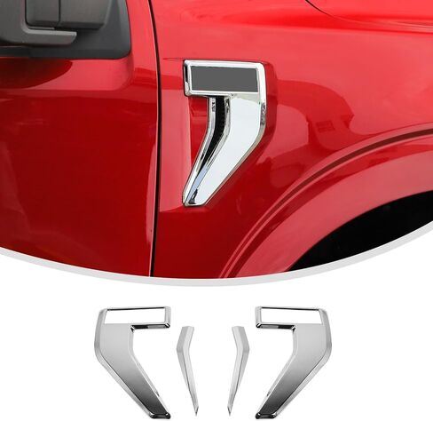 Linskip Fender Side Emblem Trim Compatible with Ford F150 F250 F350 2021 2022 2023, F150 Fender Badges Cover, F-150 Enterior Accessories(Carbon Fiber Pattern) in Saudi Arabia