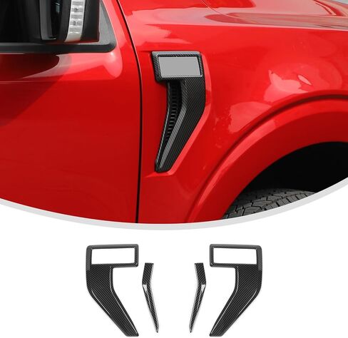 Linskip Fender Side Emblem Trim Compatible with Ford F150 F250 F350 2021 2022 2023, F150 Fender Badges Cover, F-150 Enterior Accessories(Carbon Fiber Pattern) in Saudi Arabia