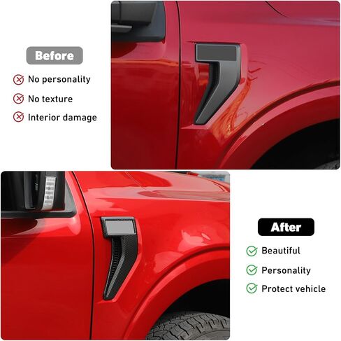 Linskip Fender Side Emblem Trim Compatible with Ford F150 F250 F350 2021 2022 2023, F150 Fender Badges Cover, F-150 Enterior Accessories(Carbon Fiber Pattern) in Saudi Arabia