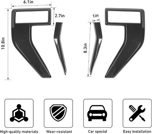 Linskip Fender Side Emblem Trim Compatible with Ford F150 F250 F350 2021 2022 2023, F150 Fender Badges Cover, F-150 Enterior Accessories(Carbon Fiber Pattern) in Saudi Arabia