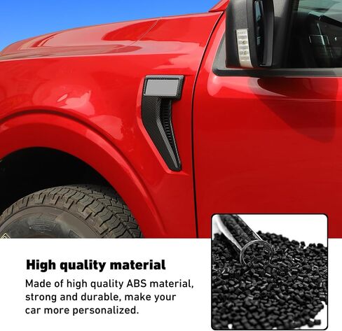 Linskip Fender Side Emblem Trim Compatible with Ford F150 F250 F350 2021 2022 2023, F150 Fender Badges Cover, F-150 Enterior Accessories(Carbon Fiber Pattern) in Saudi Arabia
