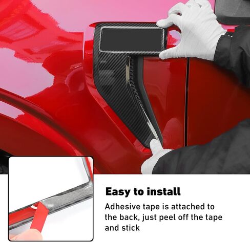 Linskip Fender Side Emblem Trim Compatible with Ford F150 F250 F350 2021 2022 2023, F150 Fender Badges Cover, F-150 Enterior Accessories(Carbon Fiber Pattern) in Saudi Arabia
