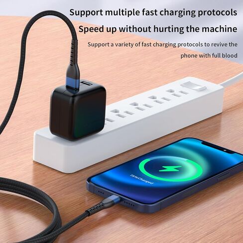 3A 27W usba to USB c Cable(3.3ft+6ft+9ft) Type C Fast Charging Compatible with iPhone 15/15 Plus/15 Pro/15 Pro Max, Samsung Galaxy S20 S10 S9, Note 20 10, LG G8 G7 V30… (5, Blue) in Saudi Arabia