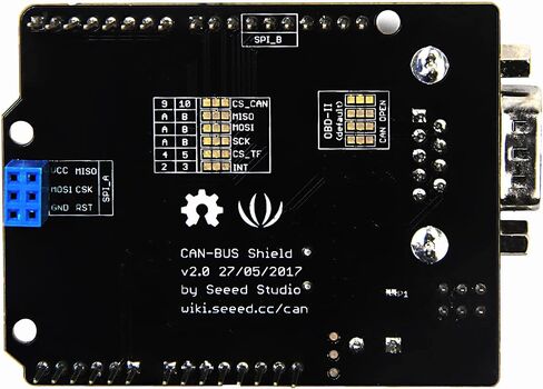 Seeed Studio CAN-Bus Shield V2 متوافق مع Arduino لوحدة التحكم وجهاز الإرسال والاستقبال، Arduino Shield يعتمد MCP2515 وMCP2551. in Kuwait