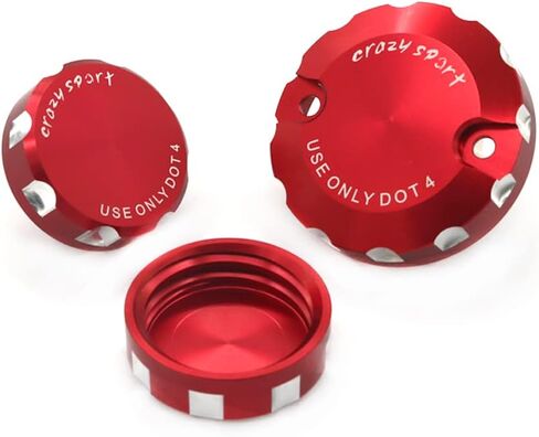 crazy sport Brake Clutch Fluid Reservoir Cover Fits For DUCATI V2 V4 Panigale 959 1299 1199 Monster 1100/S EVO 1200/S/R 1198 1098 848 Hypermotard 1100 Master Cylinder Cap Motorcycle (Red) in Saudi Arabia