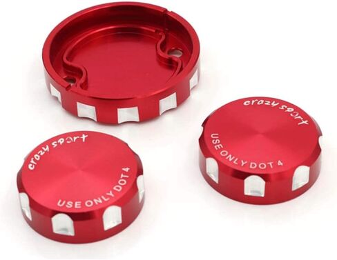 crazy sport Brake Clutch Fluid Reservoir Cover Fits For DUCATI V2 V4 Panigale 959 1299 1199 Monster 1100/S EVO 1200/S/R 1198 1098 848 Hypermotard 1100 Master Cylinder Cap Motorcycle (Red) in Saudi Arabia