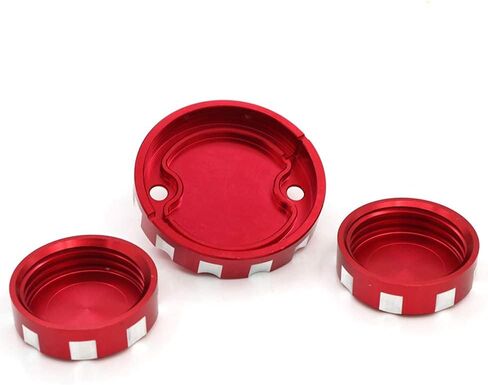 crazy sport Brake Clutch Fluid Reservoir Cover Fits For DUCATI V2 V4 Panigale 959 1299 1199 Monster 1100/S EVO 1200/S/R 1198 1098 848 Hypermotard 1100 Master Cylinder Cap Motorcycle (Red) in Saudi Arabia