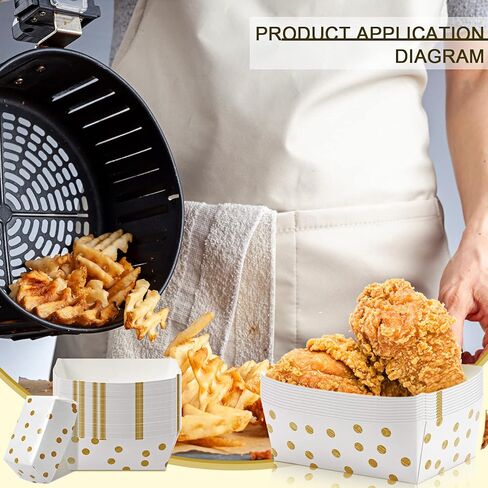 100 قطعة من صواني الطعام الورقية من Sawysine، قوارب طعام مقاومة للدهون للاستعمال مرة واحدة، صواني ورقية متينة منقط لكرنفالات الطعام، والمعارض، والمهرجانات، والنزهات، 3 أحجام 2 رطل 1 رطل 1/4 رطل in Kuwait