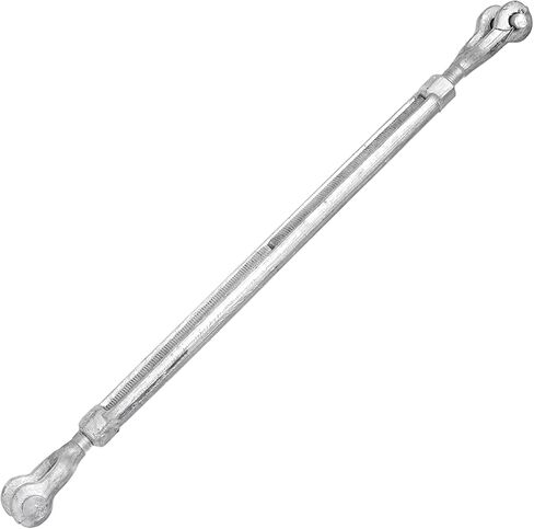 Indusco TB034IM28 Hot Dipped Drop Forged Galvanized Steel Jaw and Jaw Turnbuckle, 5200 lbs Working Load Limit, 3/4" Threaded Diameter x 18" Take Up, 29" Length in Saudi Arabia