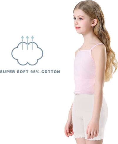 Girls Shorts Dance Lace Undershorts Soft Cotton Athletic Running Bike Shorts in Saudi Arabia