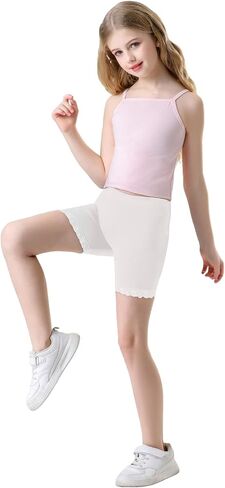 Girls Shorts Dance Lace Undershorts Soft Cotton Athletic Running Bike Shorts in Saudi Arabia