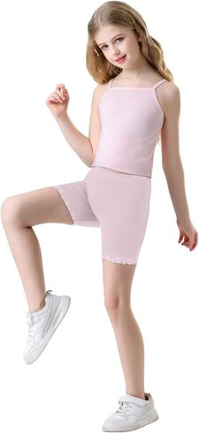 Girls Shorts Dance Lace Undershorts Soft Cotton Athletic Running Bike Shorts in Saudi Arabia