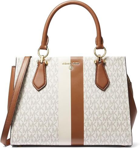 Michael Kors Marilyn Medium Satchel, Vanilla/Luggage in Saudi Arabia