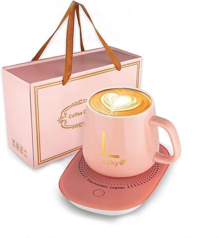 Arimilk Coffee Mug Warmer, Coffee Warmer for Desk Auto Shut Off, Suitable for Heating Milk, Chocolate, Candles，The (White) in Saudi Arabia