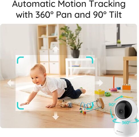 كاميرا CURISEE 2K للحيوانات الأليفة، كاميرا أمان داخلية، كاميرا للأطفال، كاميرا للكلاب، كاميرا ذكية مع تطبيق الهاتف 2.4 جيجا هرتز، كاميرا واي فاي 360 درجة وإمالة، صوت ثنائي الاتجاه، رؤية ليلية، كشف الحركة بالذكاء الاصطناعي وتتبعها in Kuwait