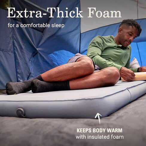 Coleman Cloudland Self-Inflating Sleeping Pad, Extra Thick Design and Insulating Foam for Comfort and Warmth, Easy Inflation Lightweight Camping Pad with Stretch Exterior and Durable Coating in Saudi Arabia
