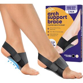 دعامة دعم قوس القدم من أكسل - دعامات قوس القدم غير قابلة للانزلاق لتخفيف التهاب اللفافة الأخمصية، وتخفيف آلام قوس القدم للنساء والرجال - أجهزة تقويم العظام المدمجة للقدم المسطحة، والأقواس الساقطة (عارية) in Kuwait